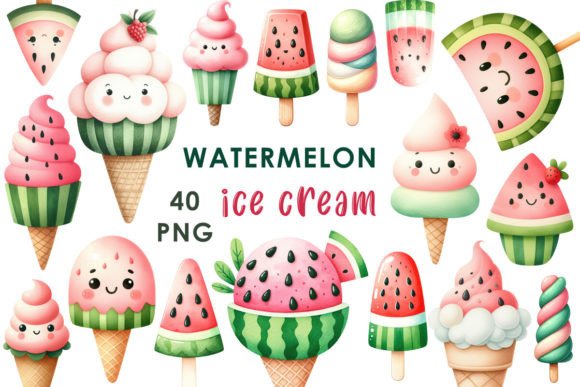 Download Watermelon Ice Cream Clipart Collection - Collection Collection