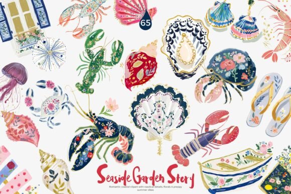 Download Preppy Coastal Clipart Png Collection - Premium Bundle