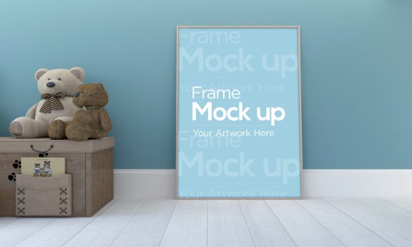 Download Kids Photo Frame Mockup with Teddy Bear - Photo frame Collection