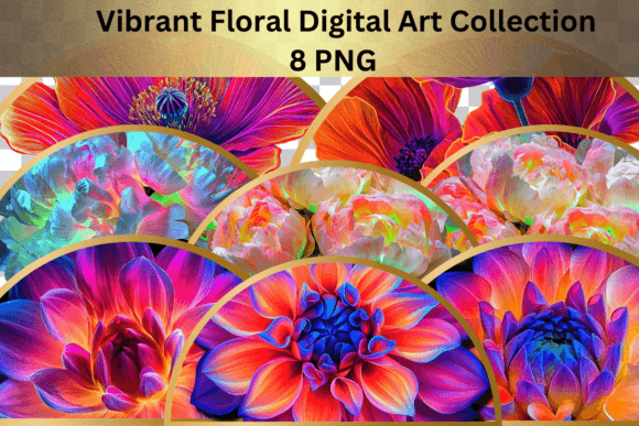 Download Vibrant Floral Digital Scene Collection - Collection Collection