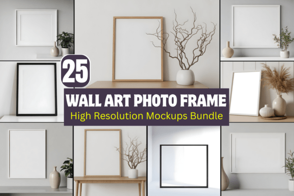 Download Wall Art Photo Frame Mockups Bundle - Photo frame Collection